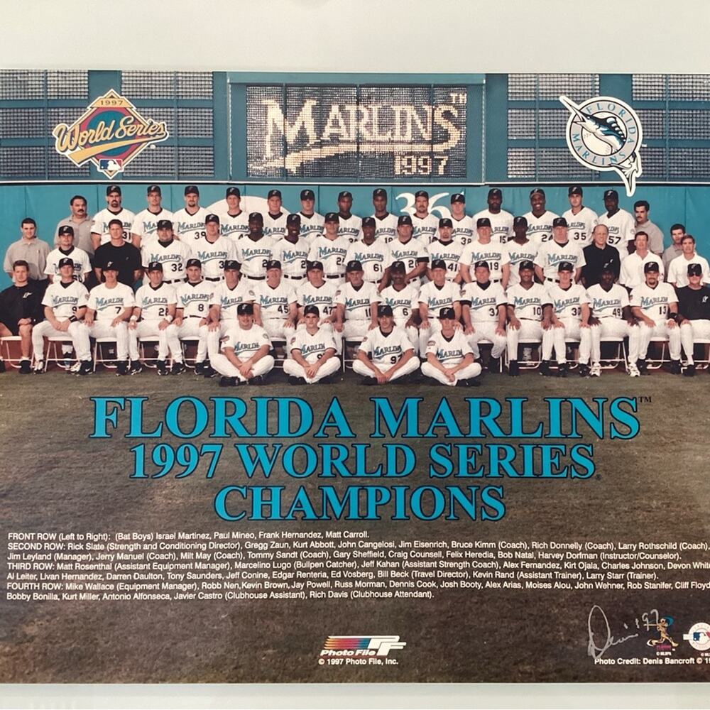 1997 Florida Marlins World Series Champion Picture